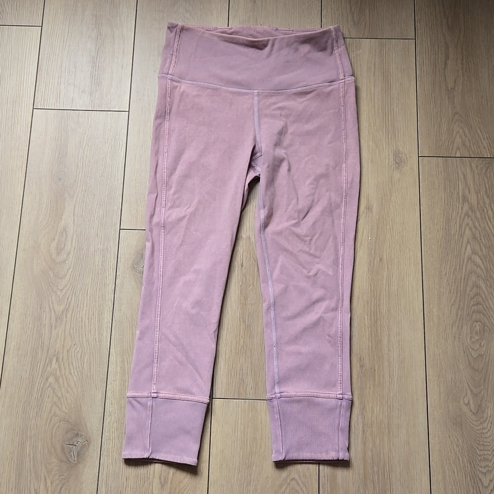 Lululemon Wunder Under Crop 23" Ribbed Tights size 4